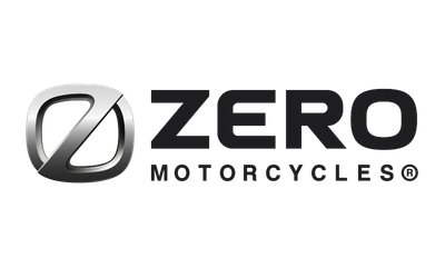 1 - I love my moped Zero Motorcycles logo with a silver circular Z emblem and the brand name ZERO MOTORCYCLES.